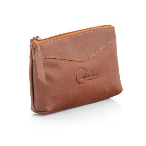 Sunshine Envy Handbags Handbags - NEW, genuine nubuck leather make-up pouch